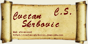 Cvetan Škrbović vizit kartica